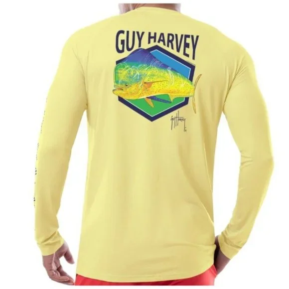 Guy Harvey Men's Long Sleeve Sun Protection Yell Top. Size Medium.  NWT. - Picture 4 of 6
